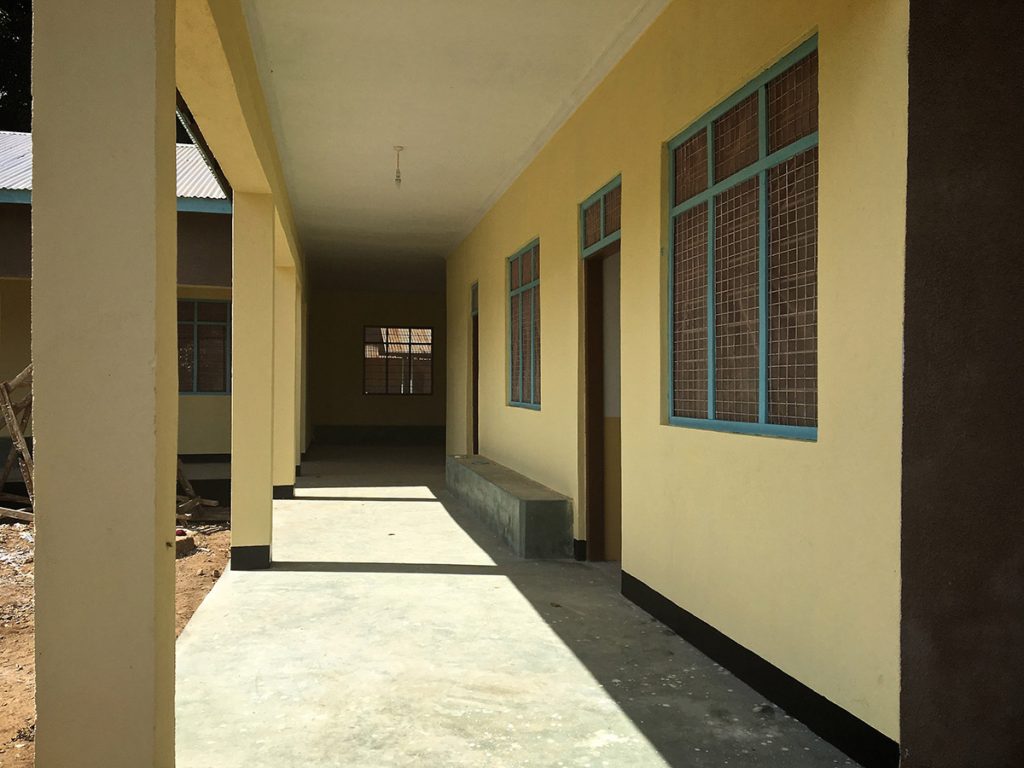 corredor view of Mnyambe dispensary new building