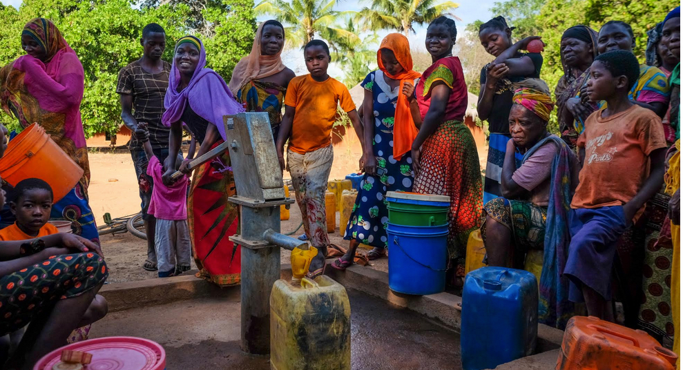 Mlundemi water project completed, completed but still continuing due salt issues, project funded by African Palms, selling palm crosses