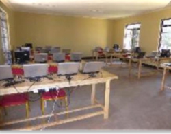 Inside the vocational training centre FMG safehouse in the Mara region, project funded by African Palms, selling palm crosses
