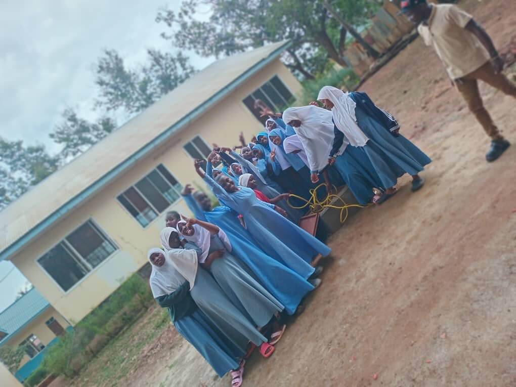 Girls students at Ndwika happy for African Palms water project